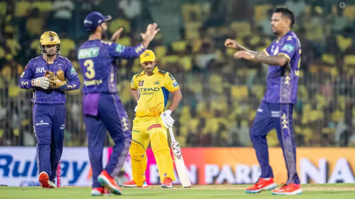 Lowest 1st innings totals for CSK in IPL hit just one six in 120 balls vs KKR CSK vs KKR IPL 2025