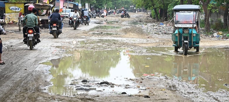 Municipal Corporation was warned about unseasonal rain water filled on roads of many localities
