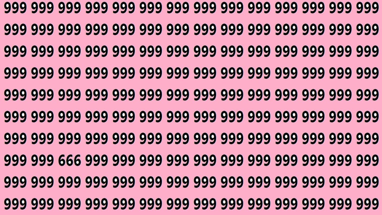 Optical Illusion Iq test brain test if you have hawk eyes then find 666 in 15 seconds
