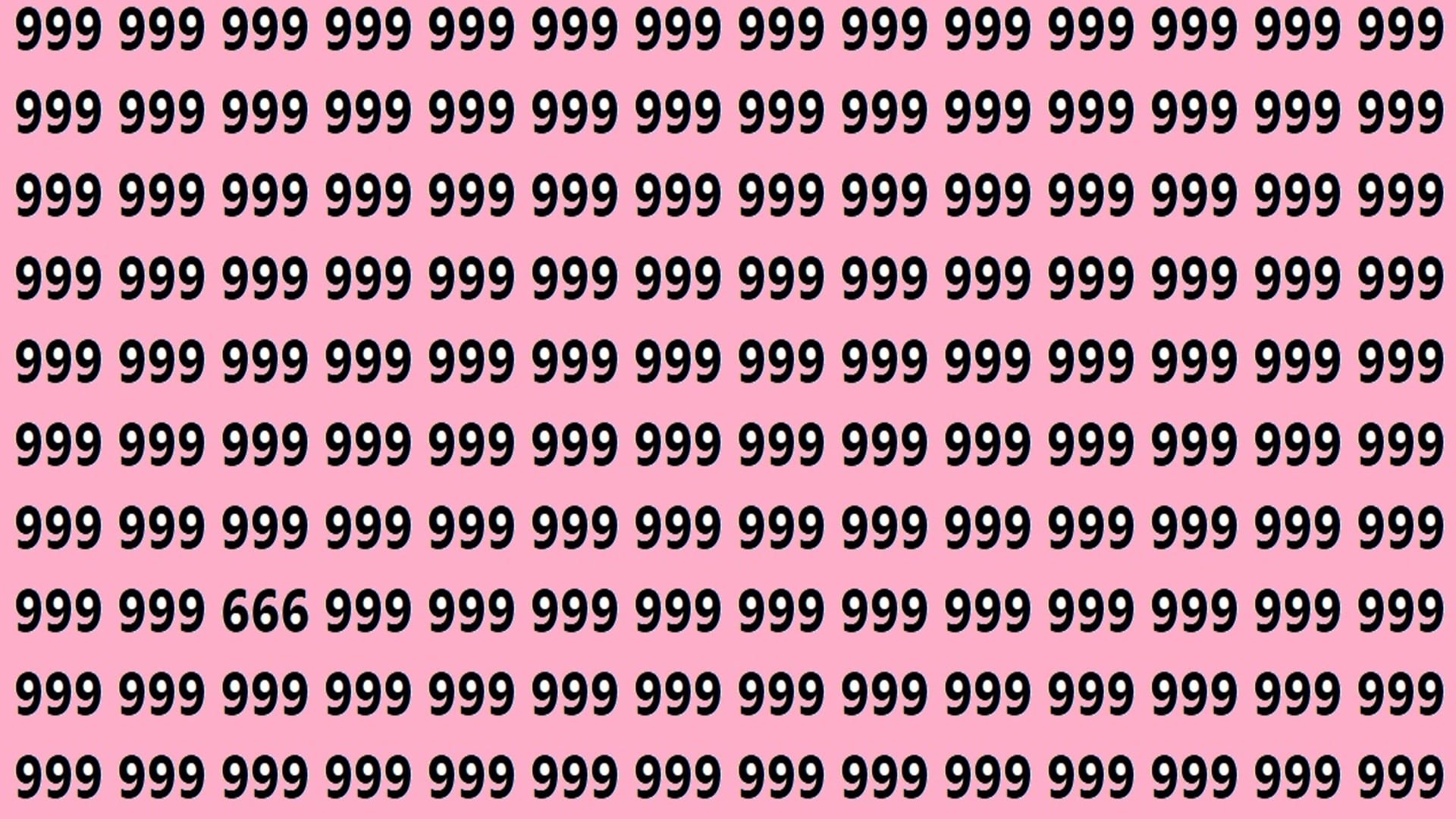 Optical Illusion Iq test brain test if you have hawk eyes then find 666 in 15 seconds