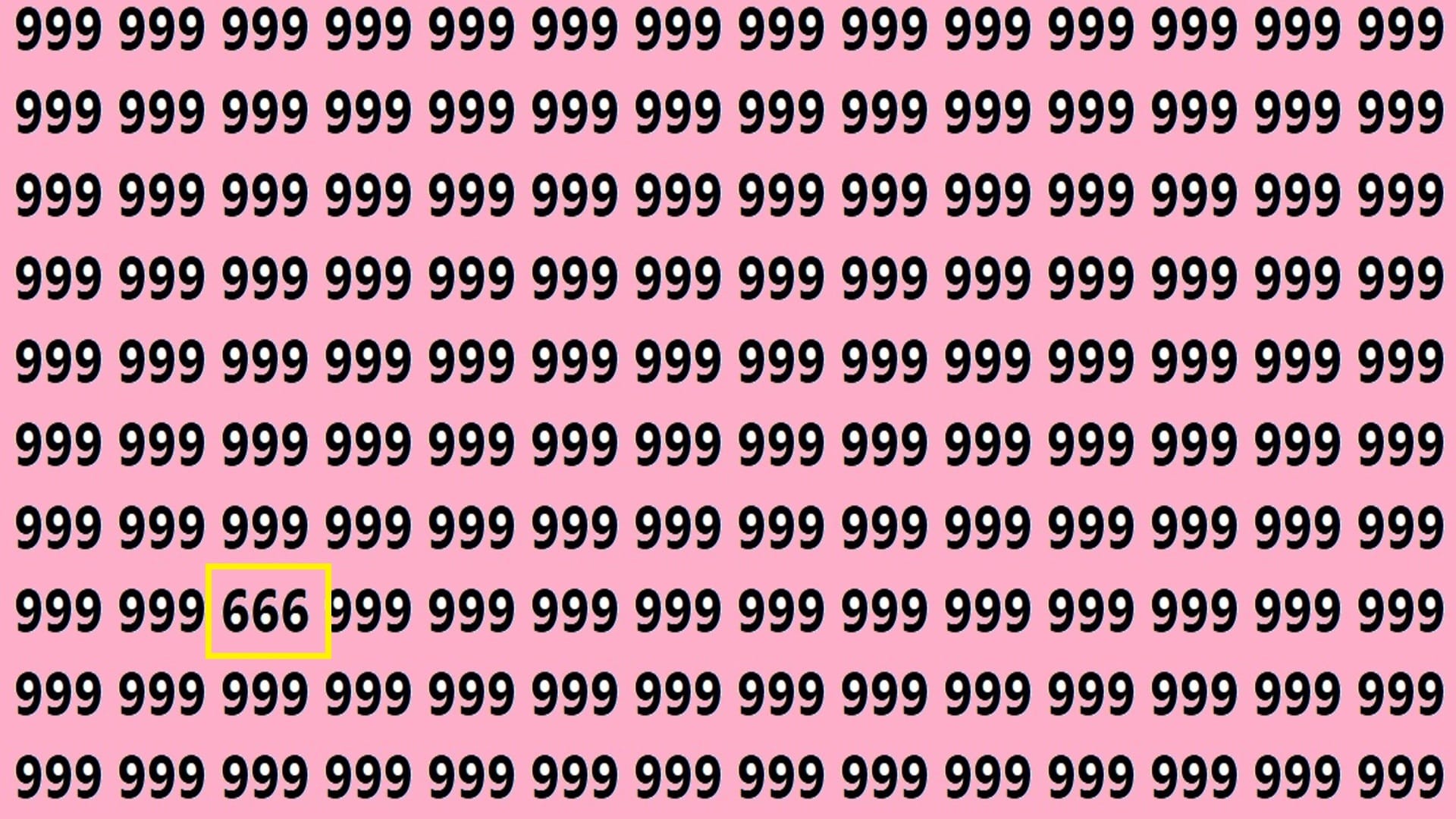 Optical Illusion Iq test brain test if you have hawk eyes then find 666 in 15 seconds