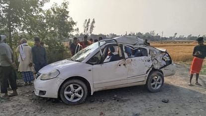 Major accident in Ballia young man died in collision with pickup car two injured