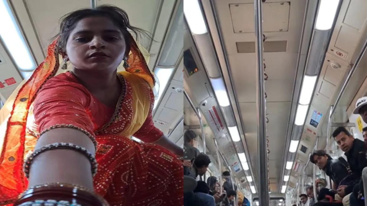 the girl made such a reel in the metro that the video went viral people trolled her