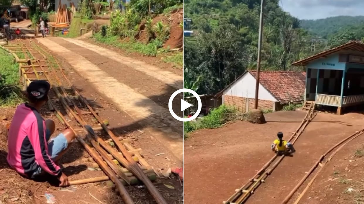 roller coaster made from Desi Jugaad java indonesia video went viral in hindi