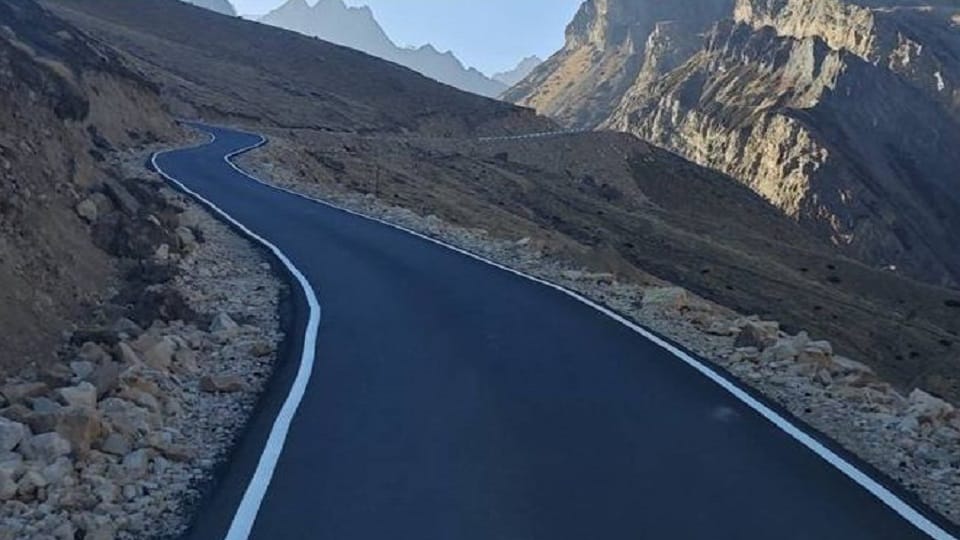 Travelers going to Adi Kailash will travel on the gleaming road from Gunji to Jyolingkang