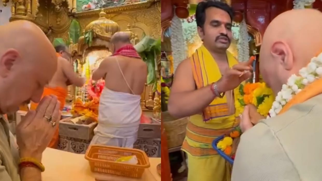 Anupam Kher visit siddhivinayak temple on Hanuman Janmotsav offered Movie Tanvi The Great at feet of Lord