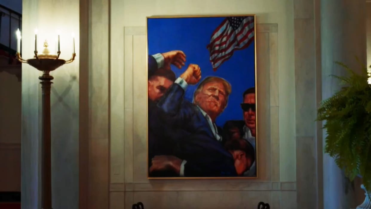 Picture of Trump after assassination attempt displaces Obama portrait at White House