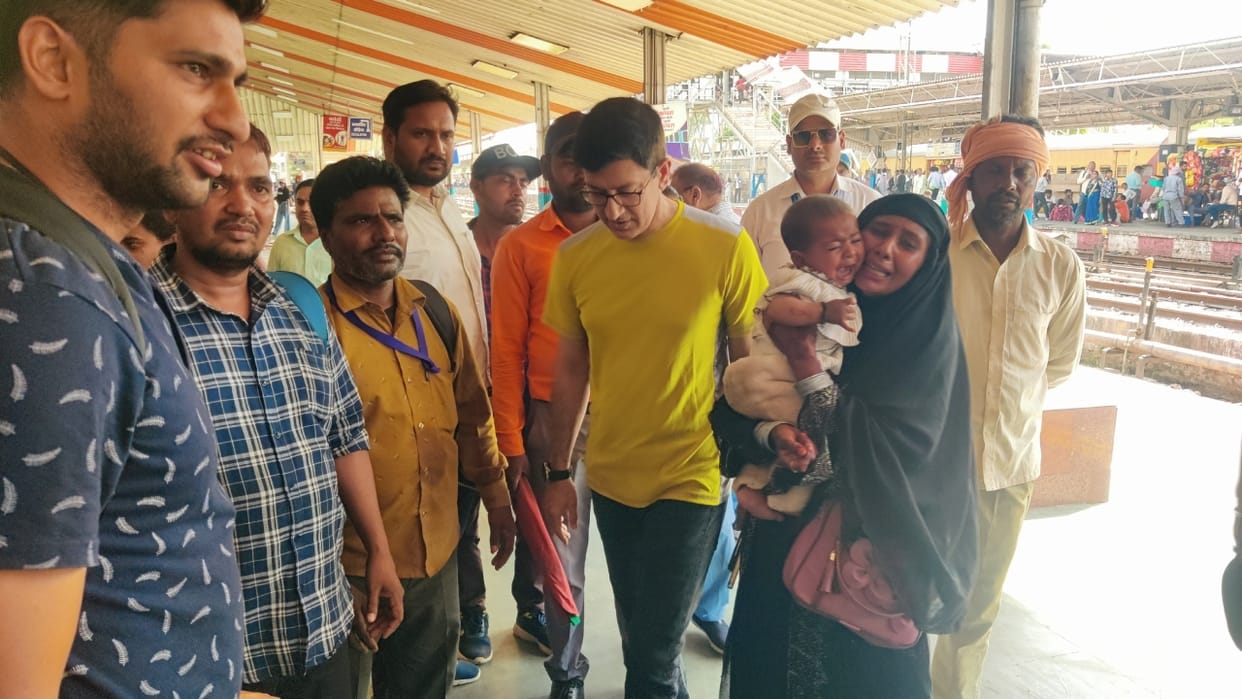 three month old baby girl left behind in a moving train