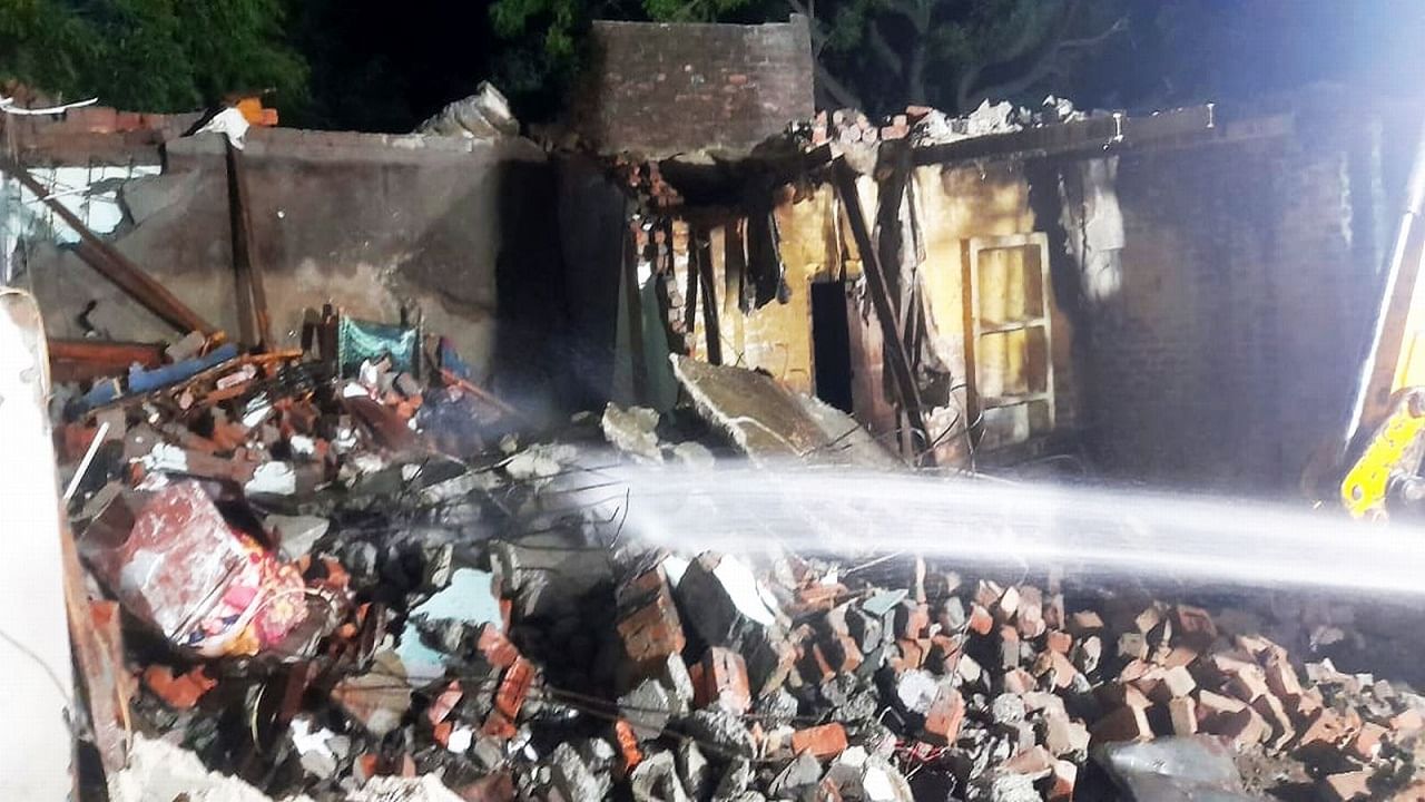 house collapsed due to explosion two brothers blown to pieces in budaun