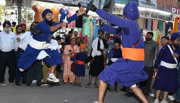 Three day Khalsa Saajna Diwas devotees were delighted by reciting Guruvaani during Nagar Kirtan