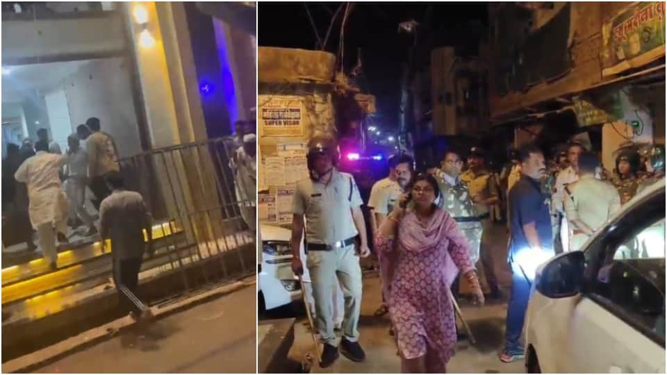 गुना में पथराव, मौके पर पुलिस बल तैनात।