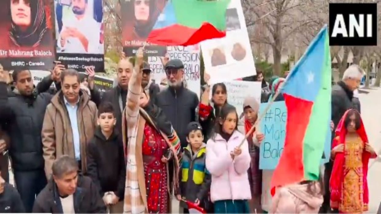 The slogan of 'Baloch freedom' echoed on the streets of Canada, protesters demanded the release of Mehrang Bal