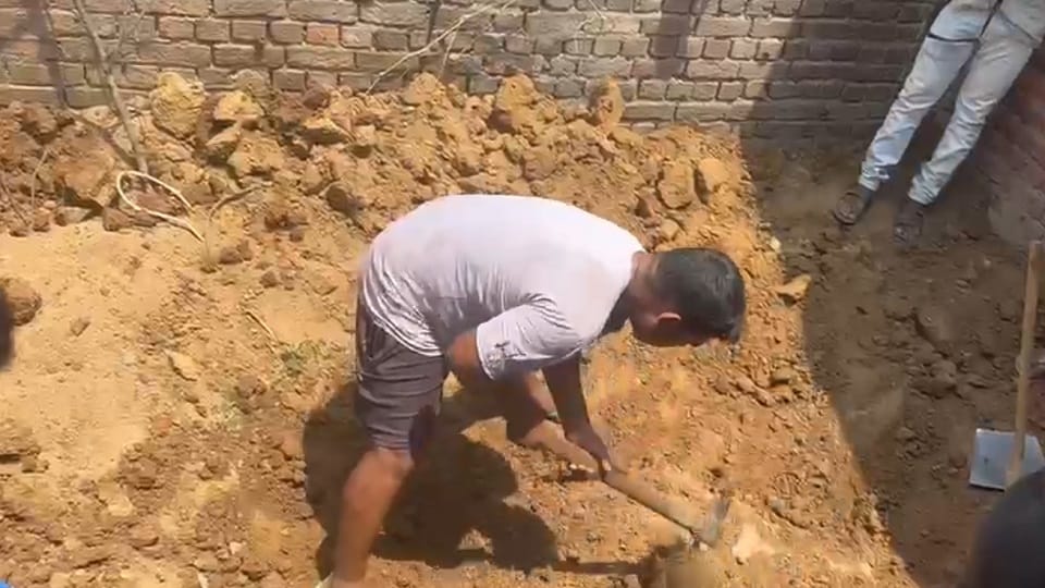 Brother was murdered and buried in house He used to beat his mother younger brother died due to beating in Sak