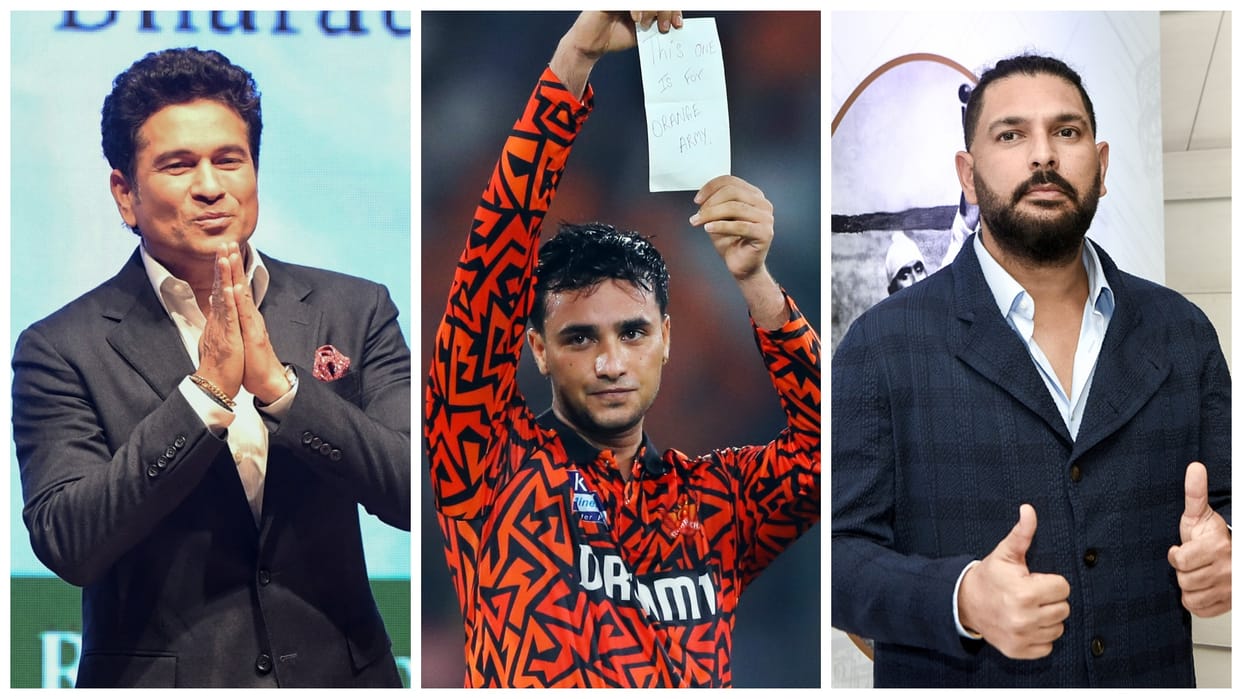 IPL 2025: Yuvraj to Tendulkar,How legends congratulated century maker Abhishek Sharma, Social Media Reactions