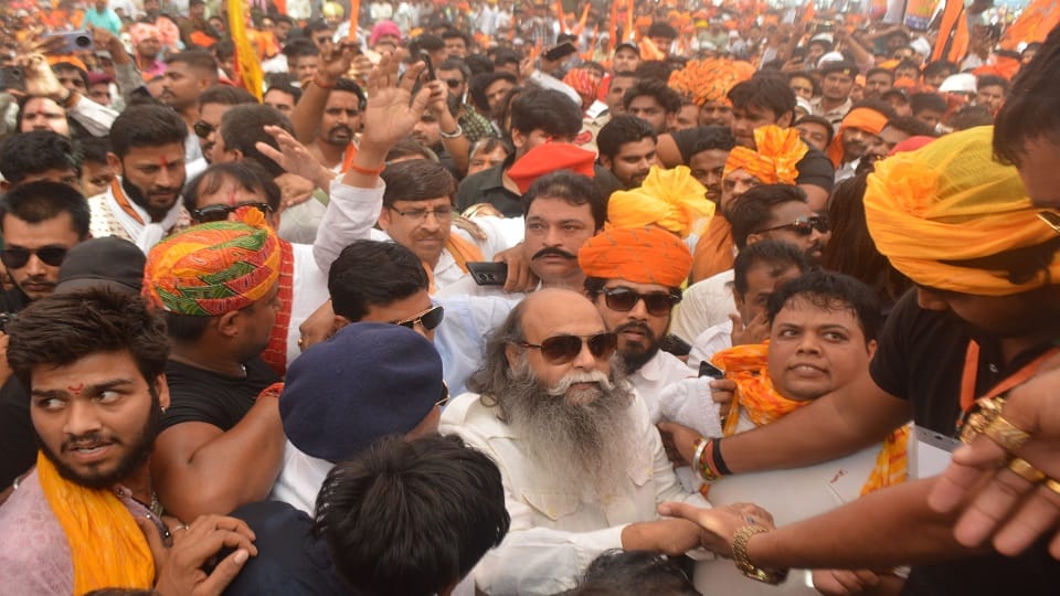 Karani Sena president Okendra Rana made a big announcement about samajwadi party in rakt swabhiman sammelan