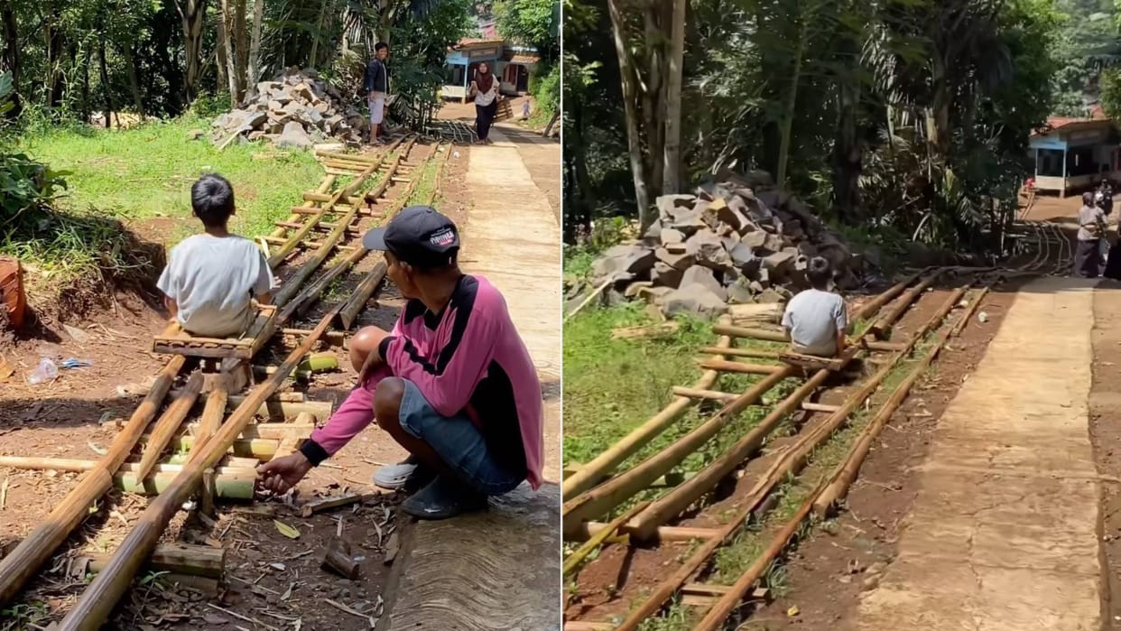 Children made a Desi Roller Coaster people were stunned Video goes Viral On Internet