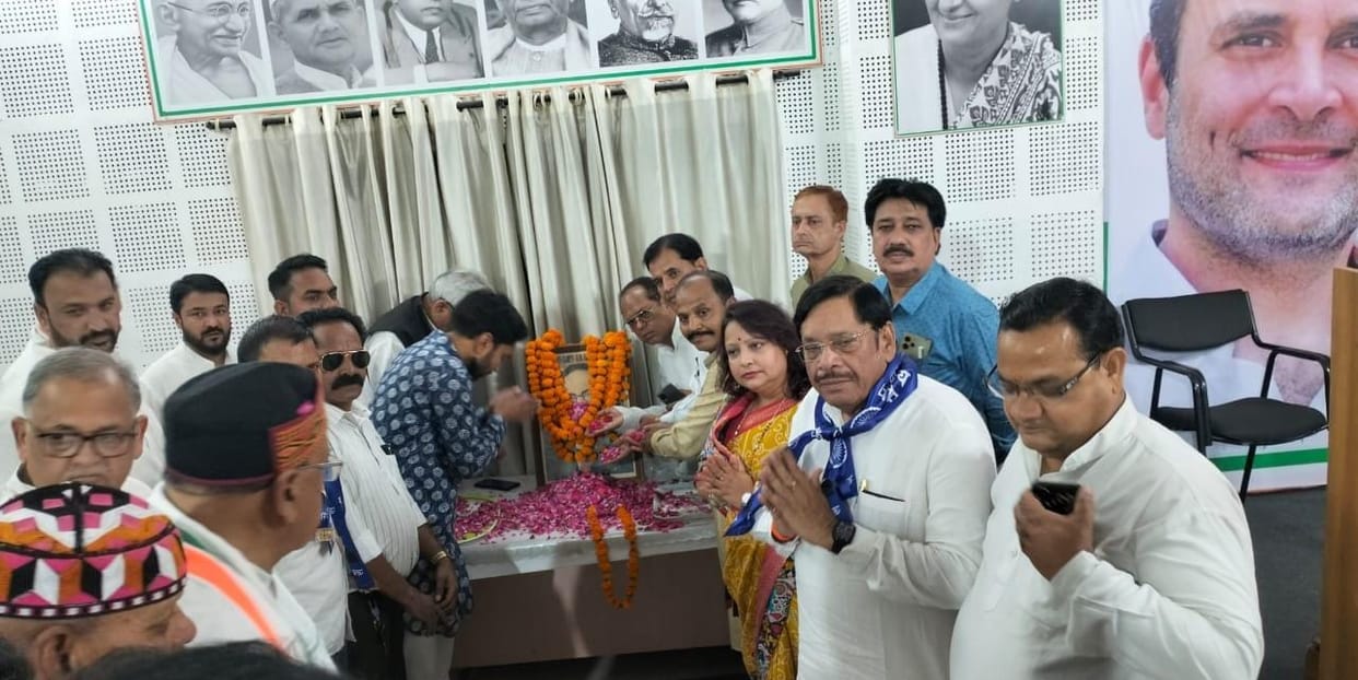Bhopal: Congress leaders celebrated Ambedkar Jayanti with great pomp, program held in PCC, Jeetu Patwari-Digvi