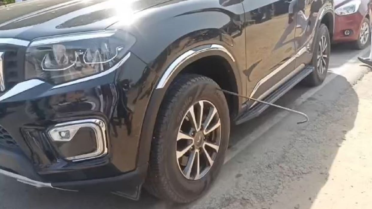 BJP MLA car attacked while attending Ambedkar Jayanti program in Shahjahanpur