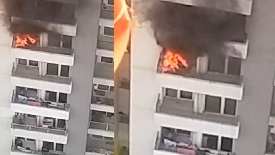 Fire broke out in the balcony of a flat in Greater Noida