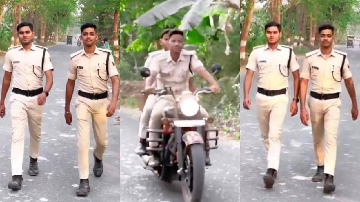 Bihar Police personnel in uniform made film reel in Muzaffarpur now action will be taken