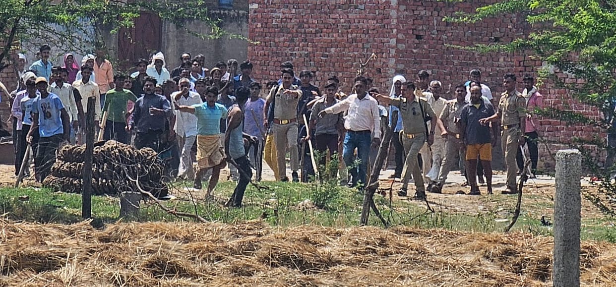 Ruckus again in Etah's Jalesar: Anger over breaking of former CM Kalyan Singh's statue stone pelting