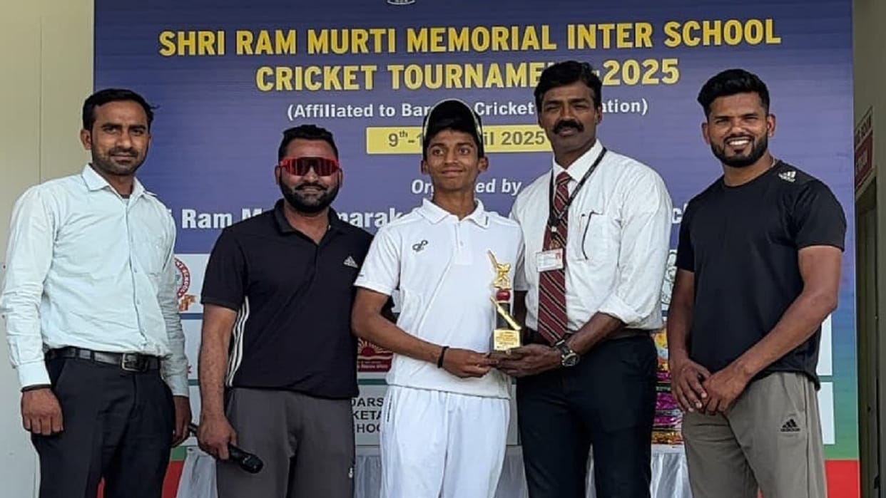 Sacred Hearts defeated Manas Sthali team and SR defeated DPS in Cricket Tournament