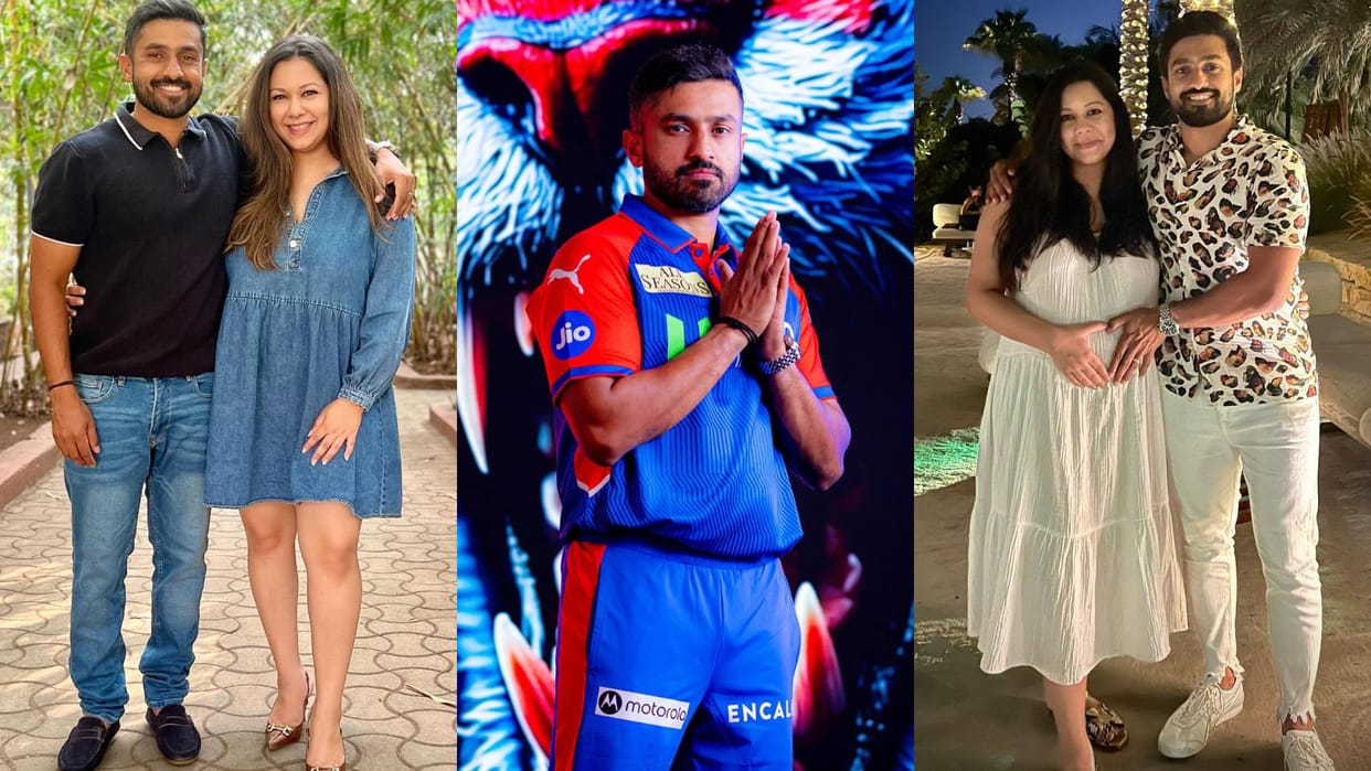 IPL 2025 Delhi Capitals player karun nair wife sanaya tankariwala photos viral disprj