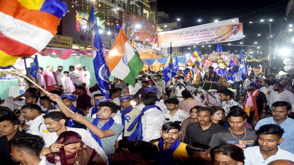 grand procession was organized on Ambedkar Jayanti