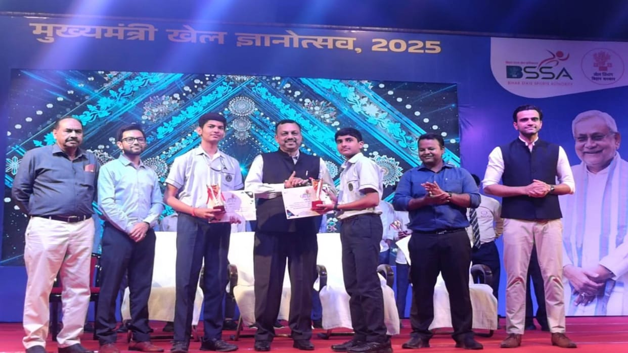 Chief Minister Sports Gyanotsav 2025 Amber and Ishaan of St. Karens High School won Patna Division Finals