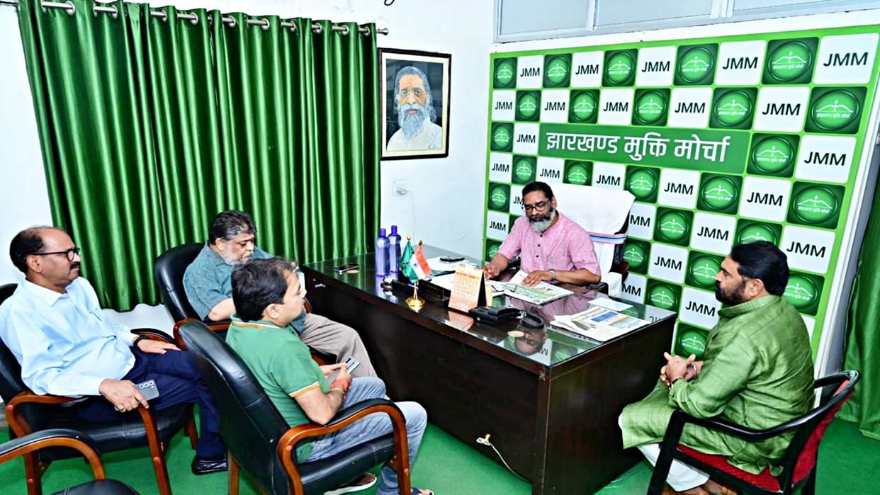 Hemant Soren CM Hemant Soren reached party office aiming to establish JMM as national party