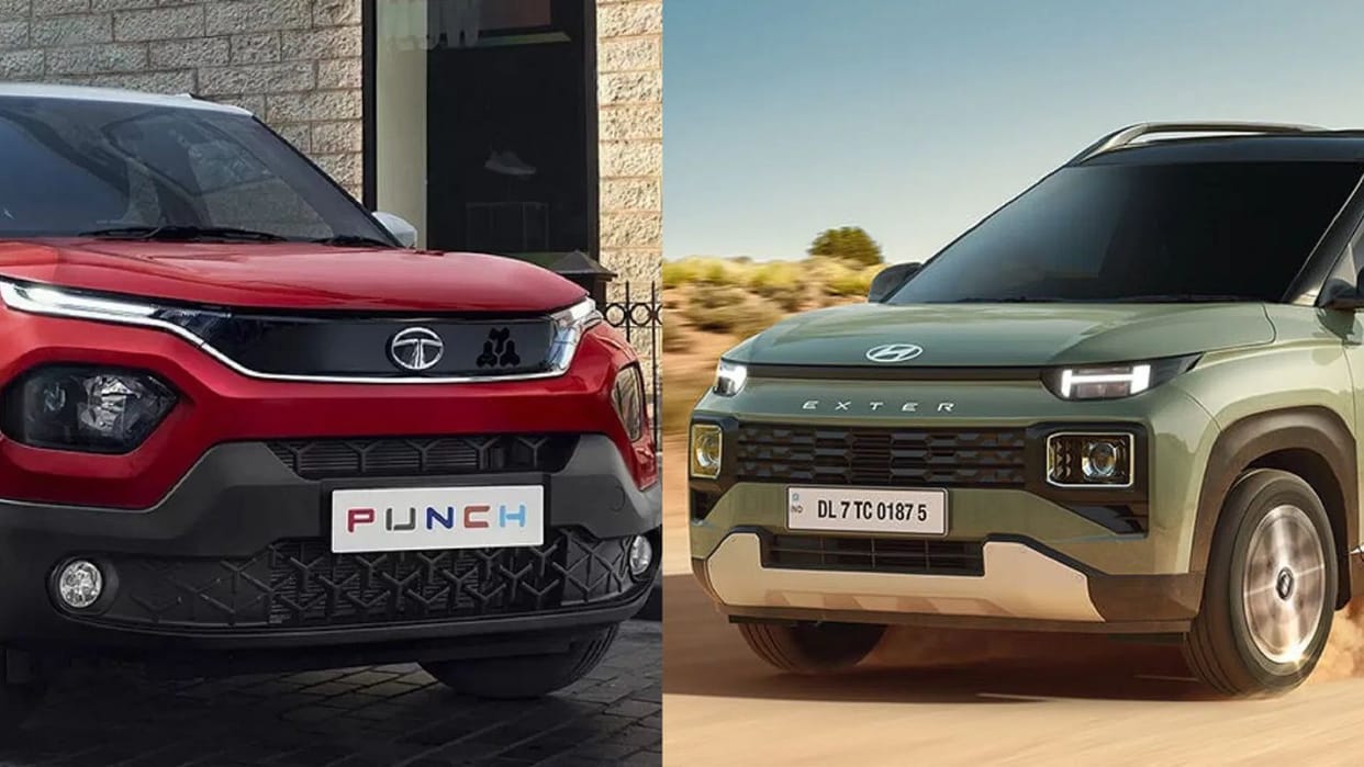 Tata punch cng vs hyundai exter cng which car is best in price features mileage and design details
