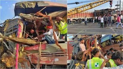 Rajasthan News: 37 baraatis injured in fierce collision between bus and truck in Rajsamand, bus shattered