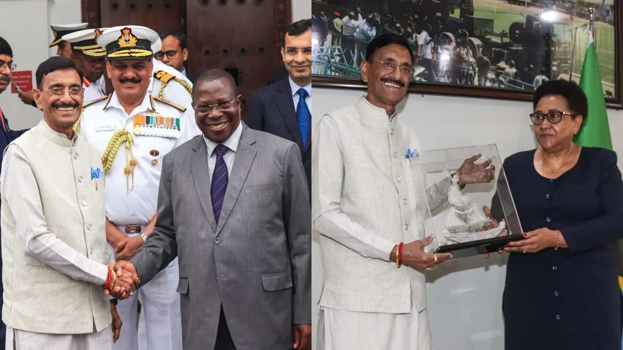 AIKEYME MoS Defence Tanzanian Vice President meeting talkon increasing cooperation swaminarayan temple visit