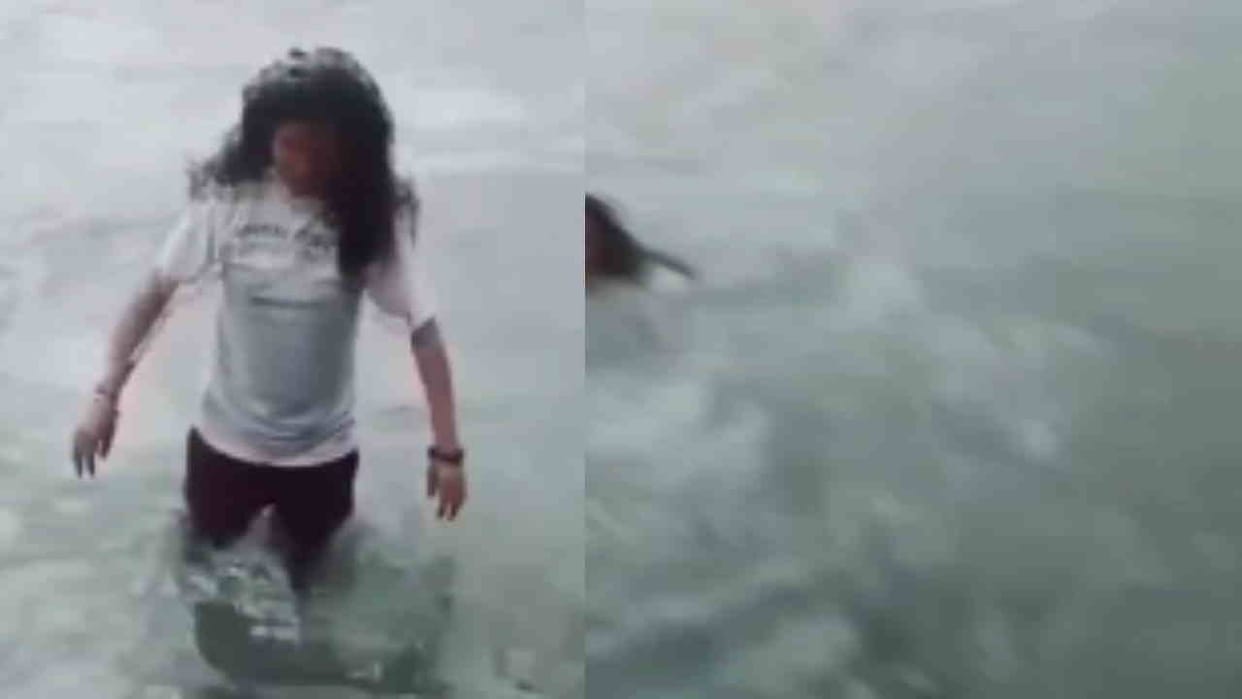 Woman swept away in river while making a reel at Manikarnika Ghat in Uttarkashi
