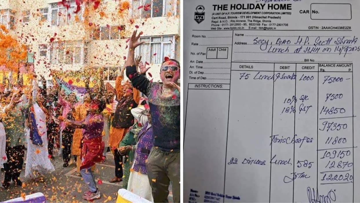 Himachal CS Prabodh Saxena hosted a party on Holi now government should pay bill of Rs 1 lakh 22 thousand 20
