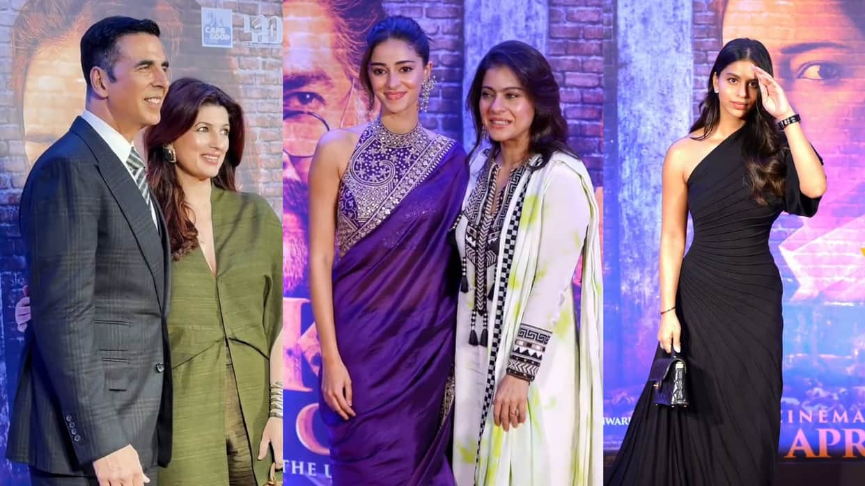 Kesari 2 Screening akshay kumar twinkle khanna kajol ananya panday tiger shroff suhana khan rasha thadani
