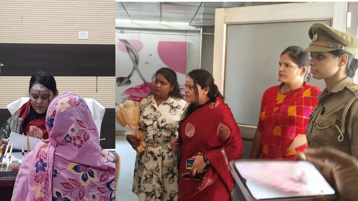 State Women Commission member held a public hearing reprimanded Chaubepur police for crimes against women