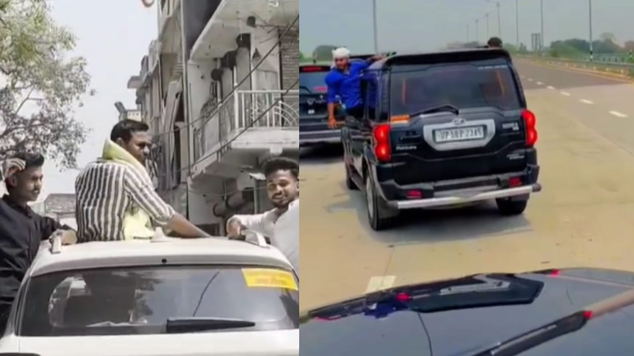 Video of a young man doing dangerous stunts with a car goes viral