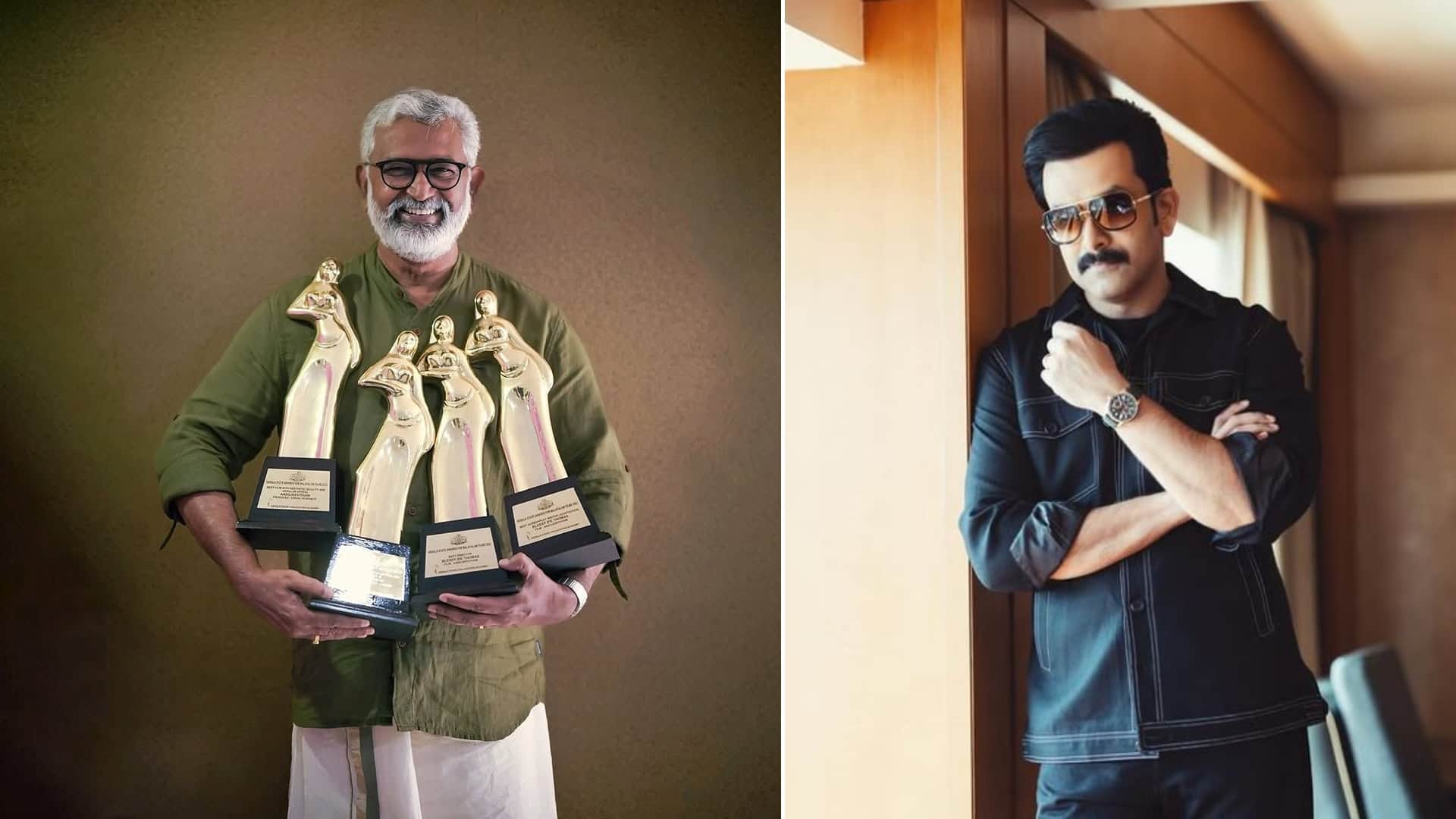 Prithviraj Sukumaran Honoured Best Actor Aadujeevitham at 54 Kerala Awards by Chief Minister Pinarayi Vijayan