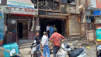 Meerut: A massive fire broke out in Life Anand Clinic due to short circuit, brought under control by four fire