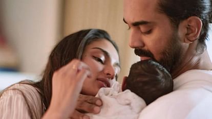 kl rahul and athiya shetty shares first pic of daughter revealed name Evaarah Gift of God