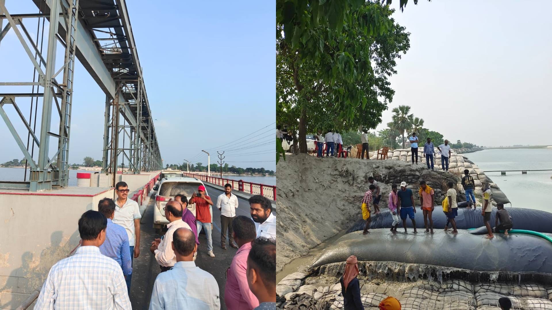 Bihar Water Resources Department inspecting flood possible areas protection will be available rivers erosion