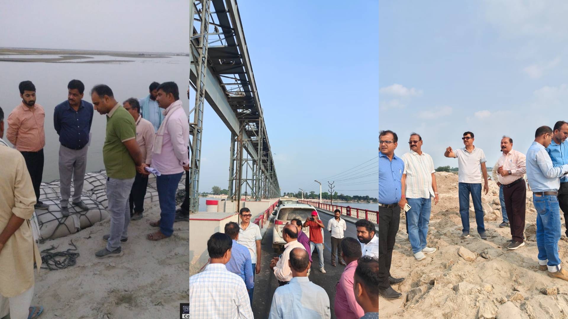 Bihar Water Resources Department inspecting flood possible areas protection will be available rivers erosion
