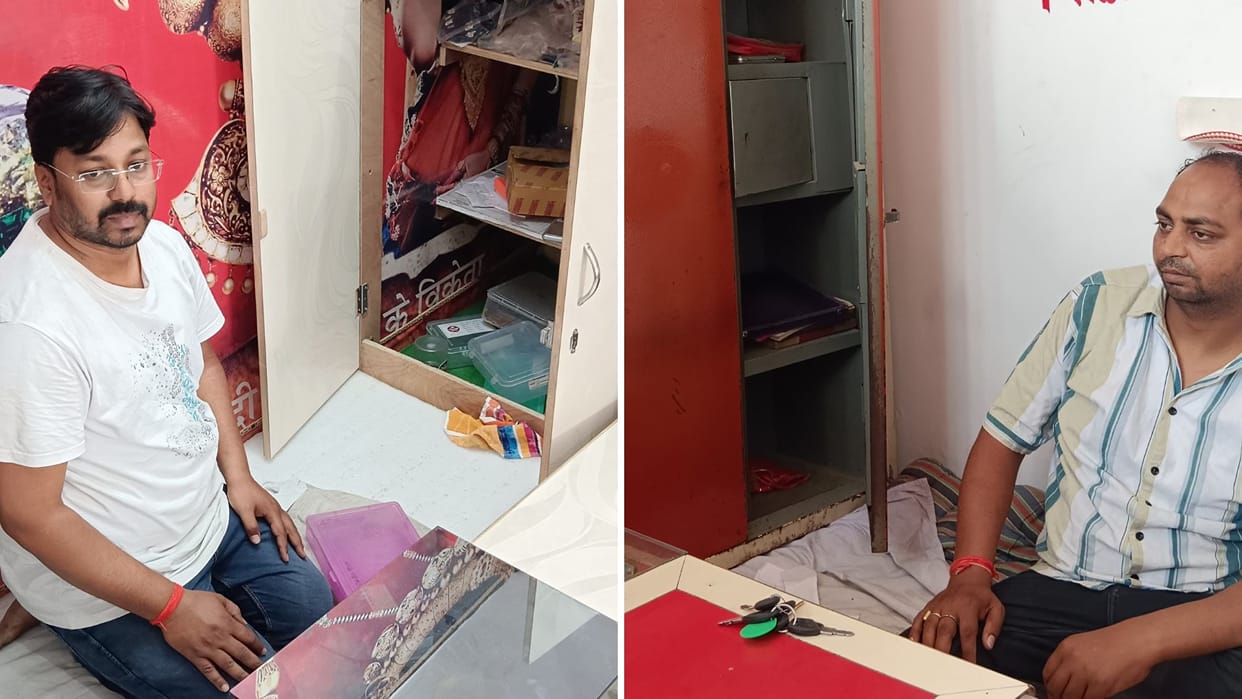 Theft in five shops in azamgarh Thieves stole goods worth 21 lakh rupees police investigating CCTV
