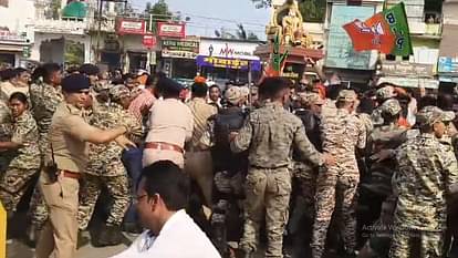 National Herald BJPs protest in Chhattisgarhsloganeering against Sonia Rahul Gandhi,