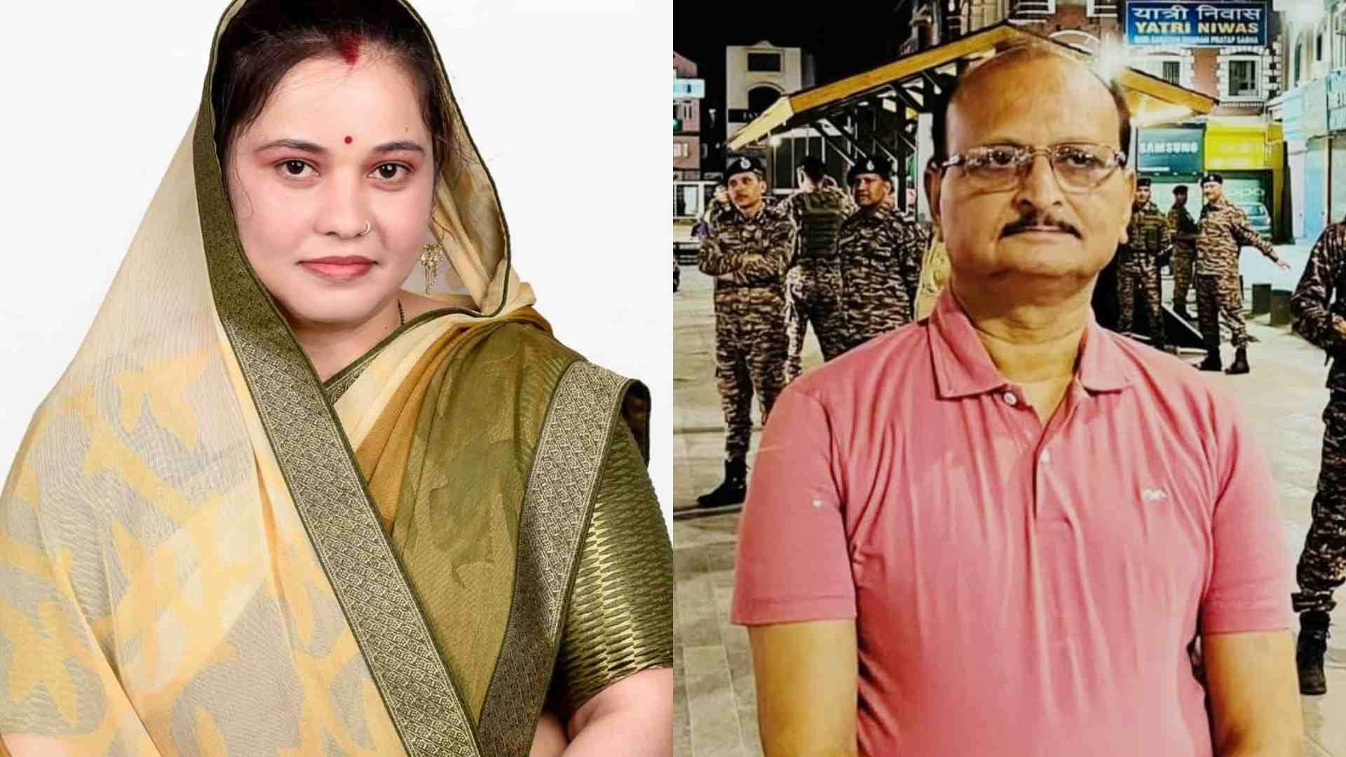 जनपद अध्यक्ष माया पांडेय और सीईओ ओपी अस्थाना।