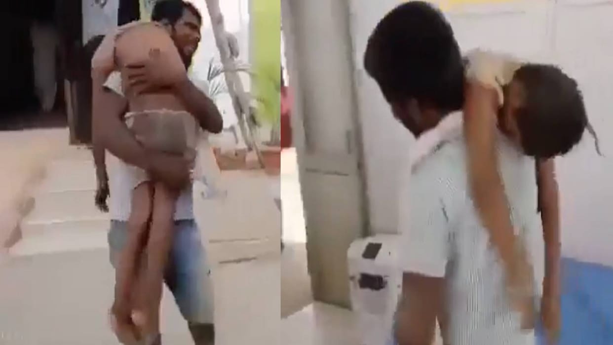 Bihar Samastipur Viral Video When a father carried his dead son on his shoulders the video went viral