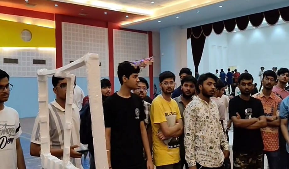 Students at MNNIT showed their technical abilities with robots and drones