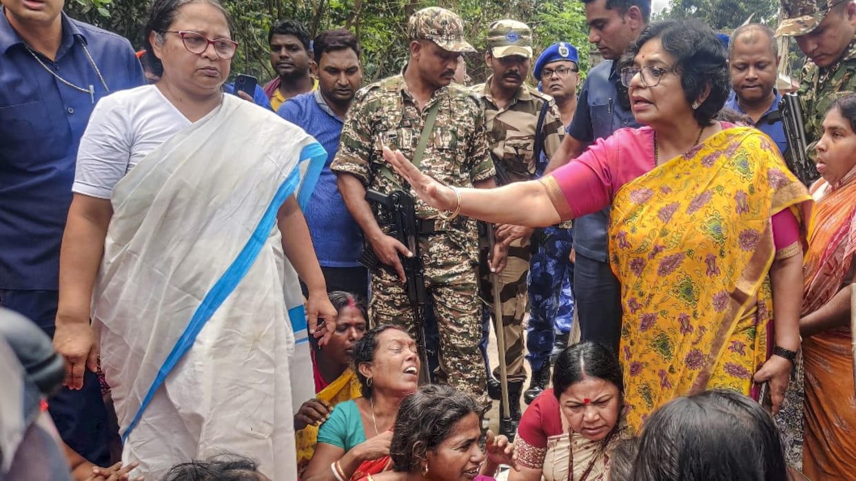 NCW team meets riot-affected people in Betbona Dhulian in west Bengal Murshidabad
