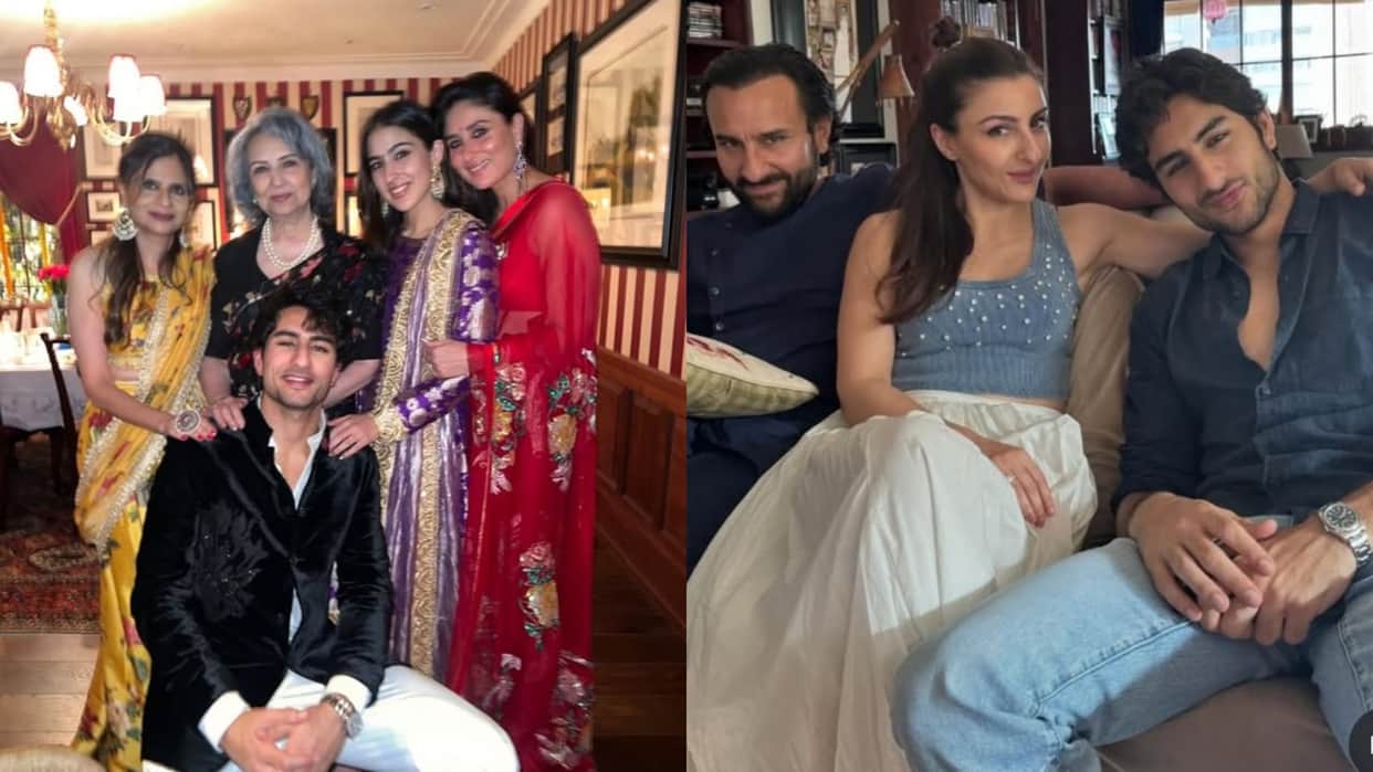 Saif Ali Khan Family Stands by Ibrahim Ali Khan Amid Nadaaniyan Criticism see Unseen Photos